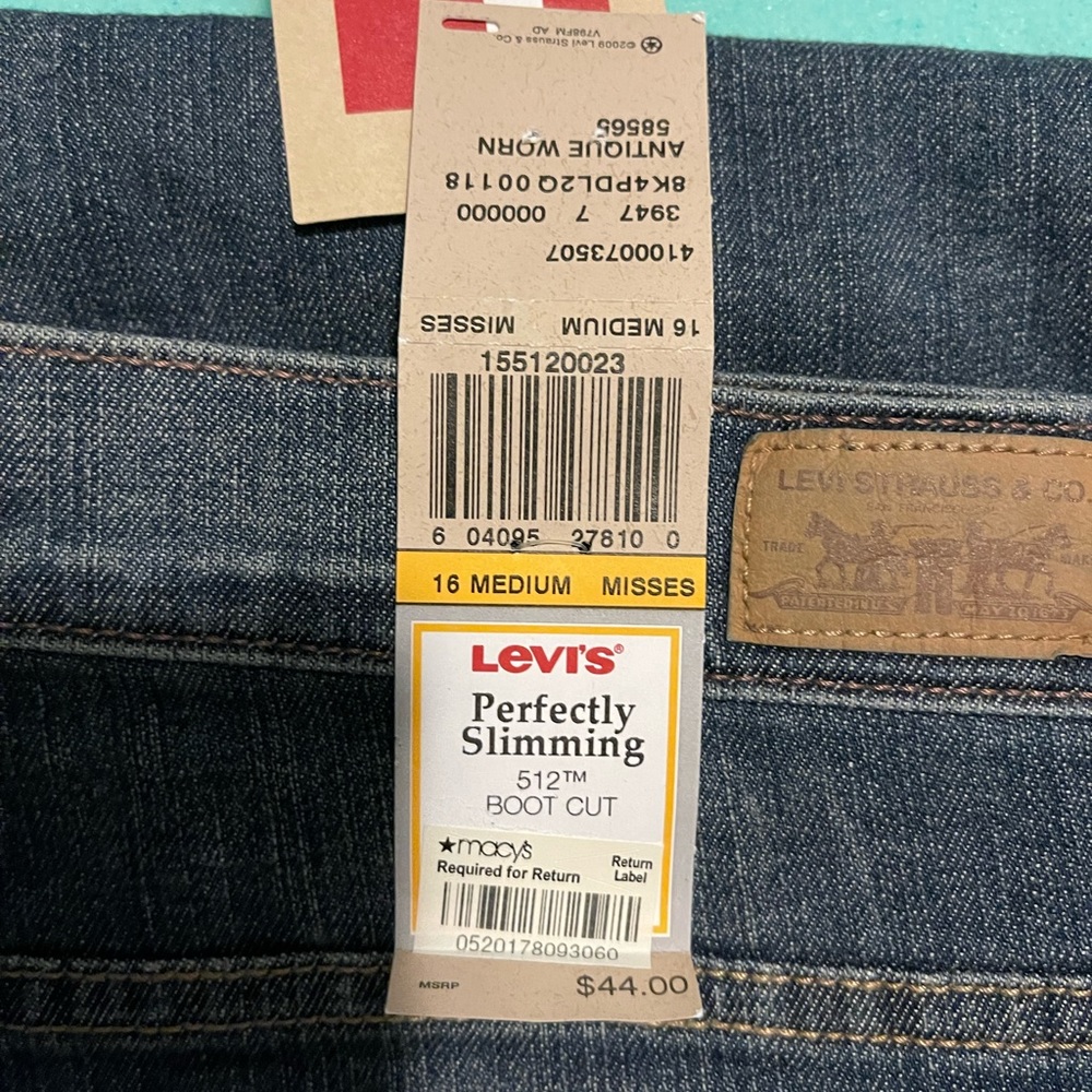 NWT size 16 levis 512